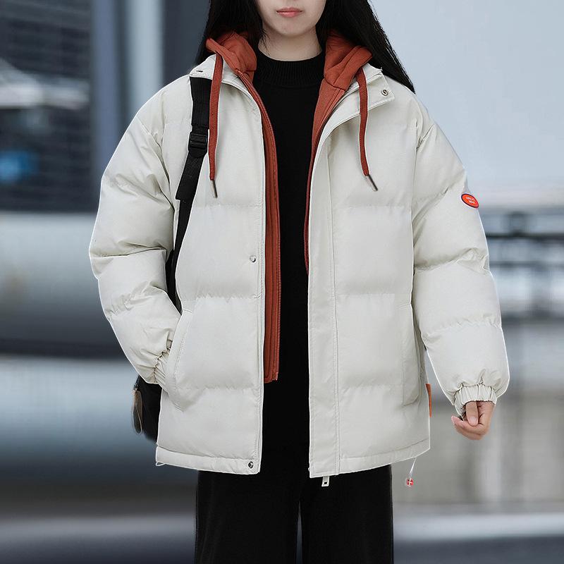 

Хлопковая куртка с капюшоном для мужчин и женщин, зимняя свободная большого размера, двухслойная зимняя хлопковая куртка, утолщенная теплая хлопковая куртка 4XL белый