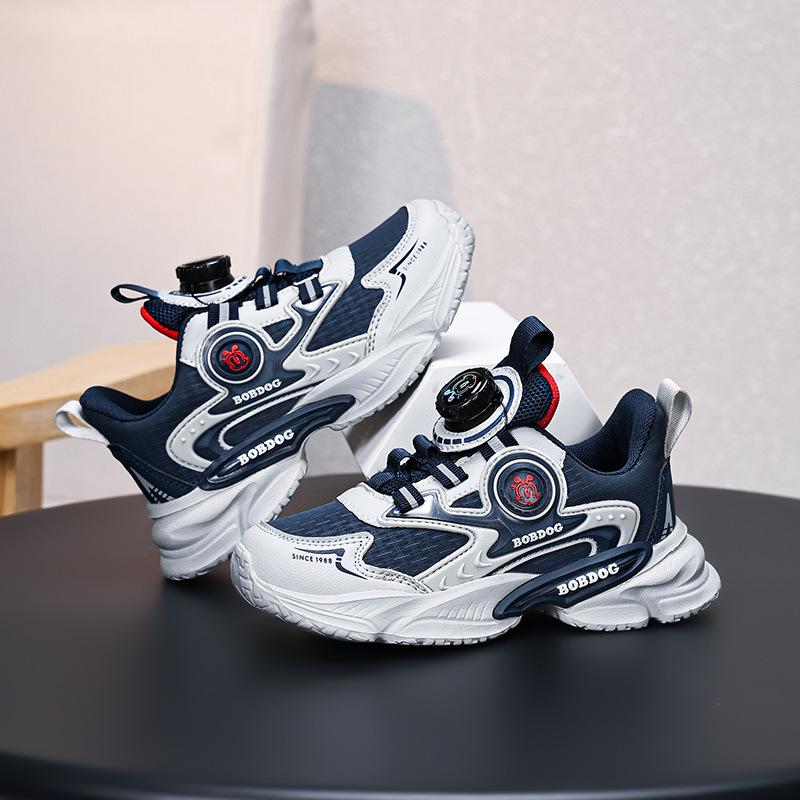 

Children s sports shoes 2025 autumn waterproof leather surface boys versatile casual shoes trendy wear-resistant running shoes 40