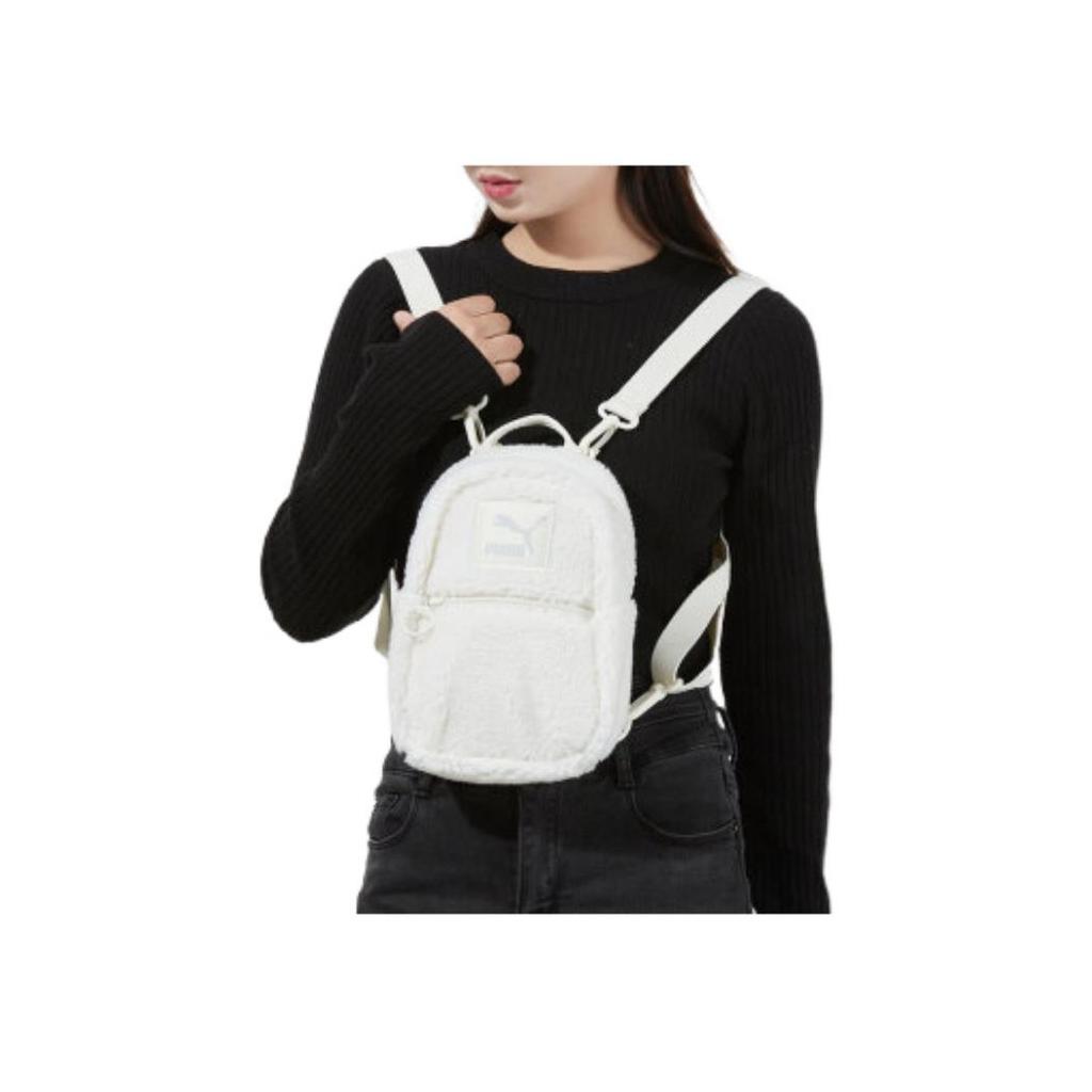 New PUMA Sherpa Backpack Mini Women's White 078190-03