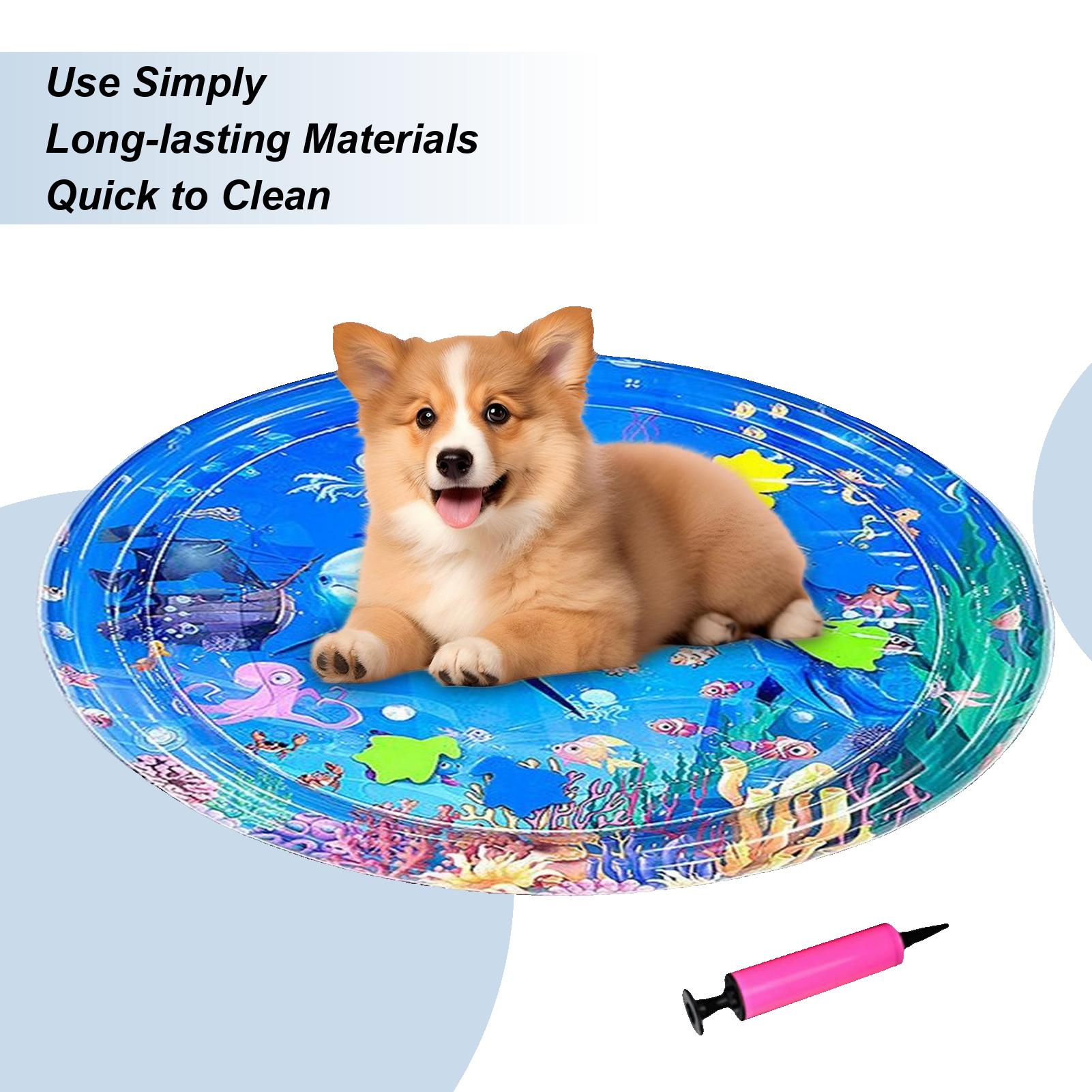 

Cat Water Bed Water Bed For Cats With Inflatable Pump Pet Cooling Cushion Thickened Baby Crawling Pad For Floor Boredom Daily China Mainland
