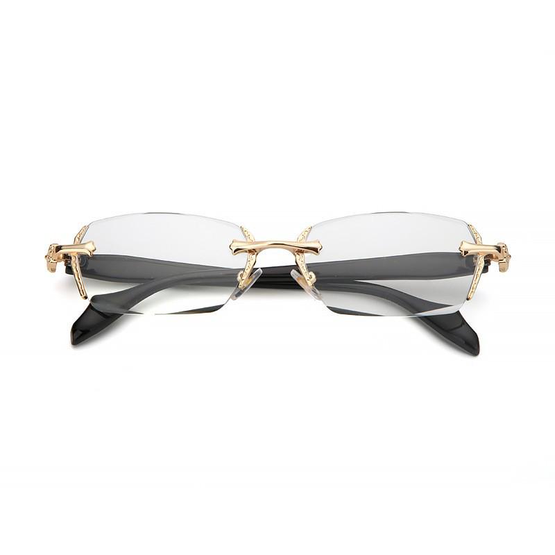 High-Definition Rimless Anti-Blue Light Reading Glasses for Unisex - Super Clear, Metal Craftsmanship, Versatile for Men, Women, Elderly