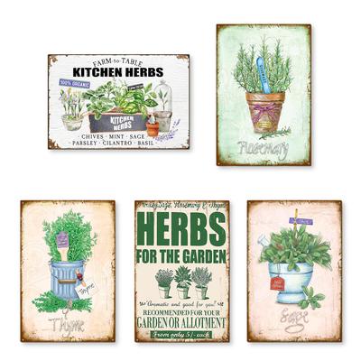 Tin Sign, Gardening Wall Decor, Floor Standing Plate, Garden, Care Work, Interior Decor, Retro, Antique, Vintage Style (Garden Ver1)