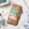 Stylish Printed Long Wallet Daily Use Portable Card Holder Fashion Letter Print Large Capacity Casual Purse
