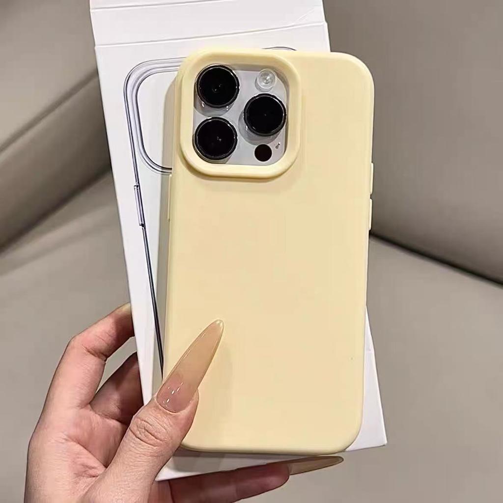 Ins Dopamine Simple Solid Color Suitable for Apple 17promax Mobile Phone Case 16 New Iphone15pro Premium