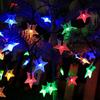 LED Solar Bubble Ball String Lights - Outdoor Waterproof Decorative Colored Star Lights for Courtyard and Camping Ambiance.