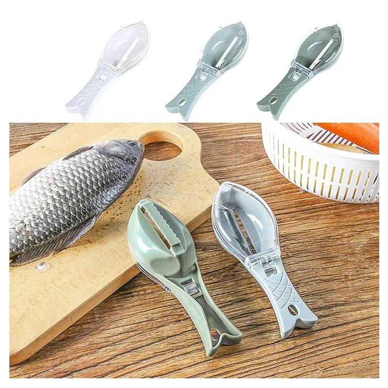 Škrabka na ryby Škrabka Nástroj na čištění ryb Škrabka Škrabka s krytem Domácí kuchyně Vaření Nářadí na ryby Kuchyňské nástroje