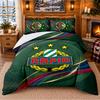 Printed 3Pcs Bedding Set Rapid Wien FC Pattern Bed Sheet Pillowcase For Bedroom Decor