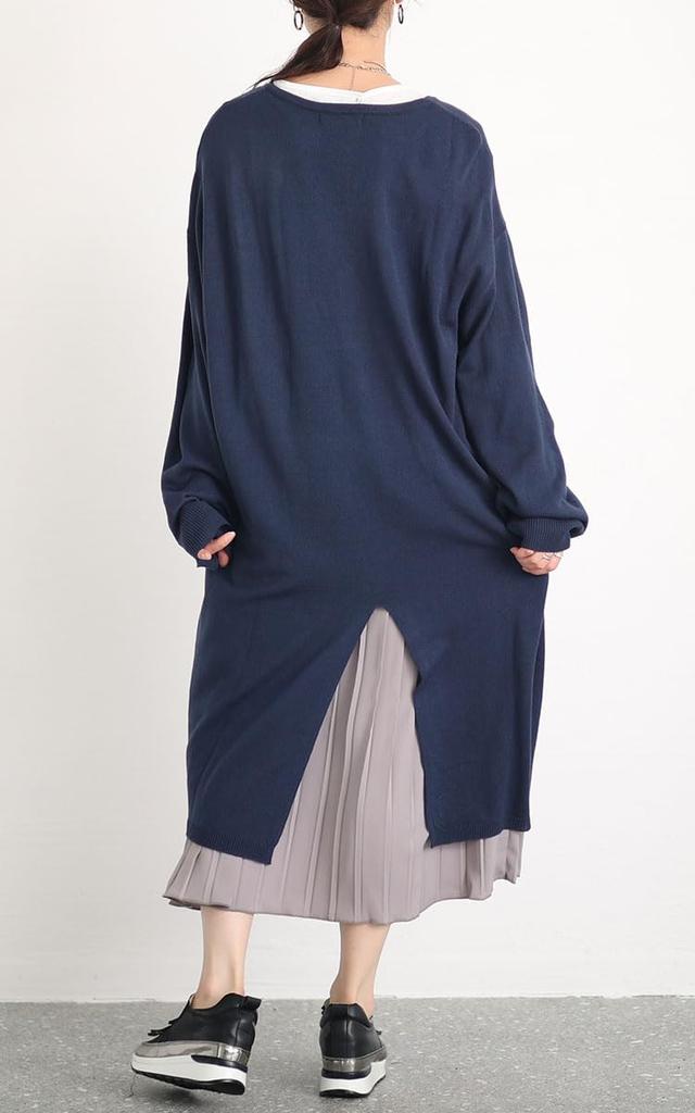 Gold Japan Plus Size Dress Long Sleeve Knit Pleated Stretch Knit Perfect for and Navy Women's Set, Dress, Fall, Winter, Spring, (fem-410, 5L)