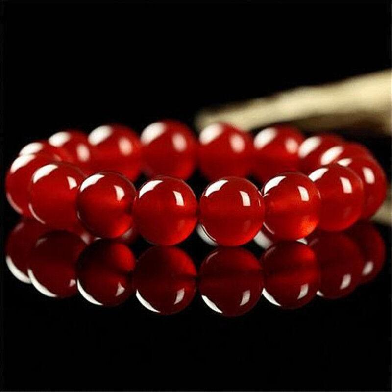 7A Natural Red Agate Bracelet for Girls - Year of the Rat, Simple & Versatile High Ice Red Chalcedony
