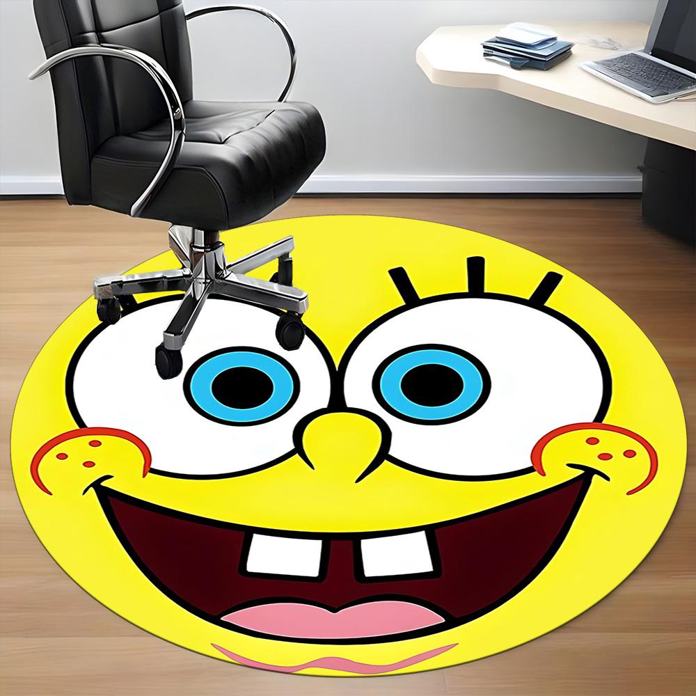 

1pc SpongeBob Carpet, Round Non-Slip Durable Large Size Office Carpet, Suitable for Office, Beautiful Decoration 120cm