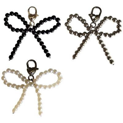 Sweet Pearls Beaded Bowknot Shoe Charm Lovely Shoe Decorations Shoelaces Charm Shoe Decorative Pendant Accessories