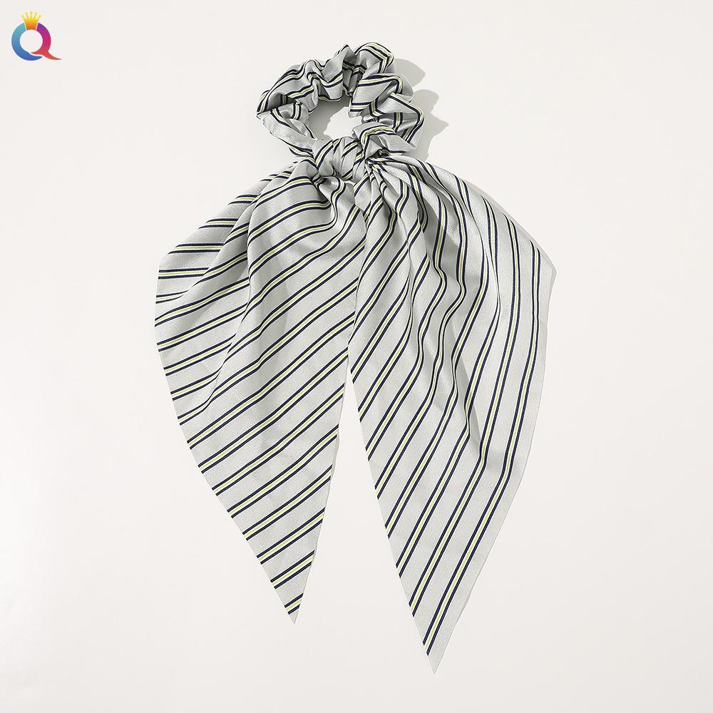 New Floral Print Scrunchies Chiffon Bow Elastic Hair Bands Women Hair Ties Rubber Bands Ponytail Scarf Fashion Hair Accessories