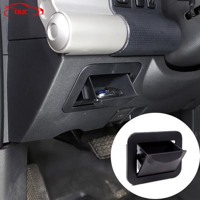 1pcs ABS Zwarte Auto Zekeringkast Coin Container Bin Opbergvak Houder Fit Voor Toyota FJ Cruiser 2007- auto Interieur