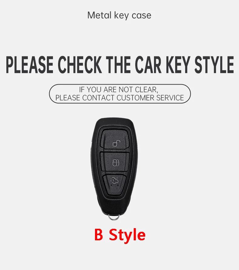 Adesivo per Auto Caldo Per Ford Nuova Custodia in Pelle per Chiave Remota per Auto Portachiavi Accessori Supporto per Ford ST Line Fiesta Focus Mondeo Ecospo