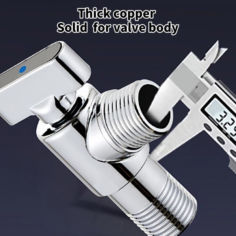 1/2inch Water Shut Off Valves with Handle Universal Water Flows Control Valves Hot/Cold Water Turn Angle Stop Valves