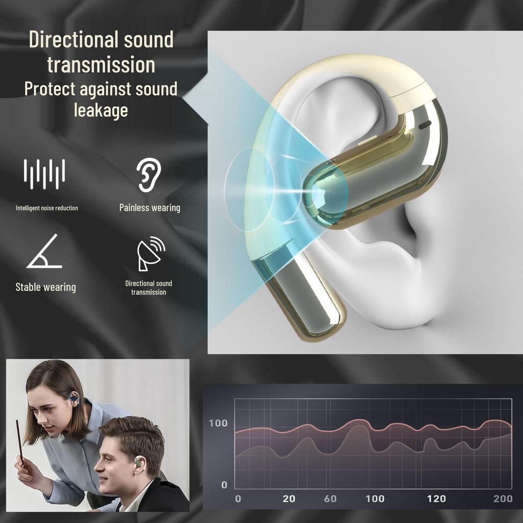 OWS Open-Ear Wireless Sports Bluetooth Earphones, Air Conduction, Ear-Hook, Waterproof