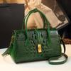 Krokodillemønster Business Skinn Dameveske Skulderveske Mote Middelaldrende Kuskinn Atmosfære Damehåndveske
