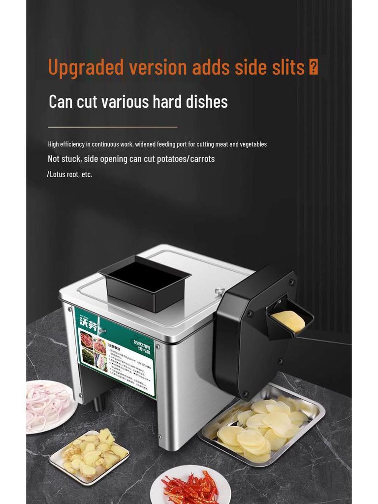 Electric Meat Slicer Shredder & Automatic Vegetable Cutter - Stainless Steel Household Grinder for Fresh Meat, Chicken Strips