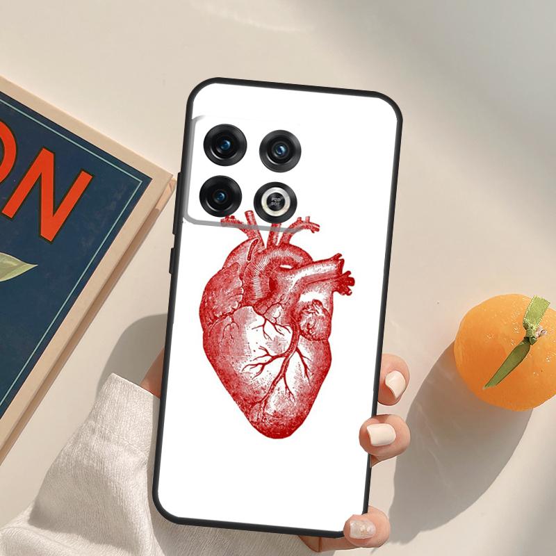 Human Heart Anatomy Case For OnePlus 13R 12R 10R 13T 10T 11 12 13 15 OnePlus Nord 5 CE 2 3 4 Lite N20 N30 Cover