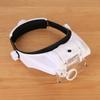 LED Head Magnifier,Hands Free Headband Magnifying Glasses with 3 Led,Professional Jeweler Loupe