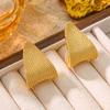 Granular Chain Stud Earrings Niche Light Luxury Design Earrings Medieval Triangular Metal Stud Earrings