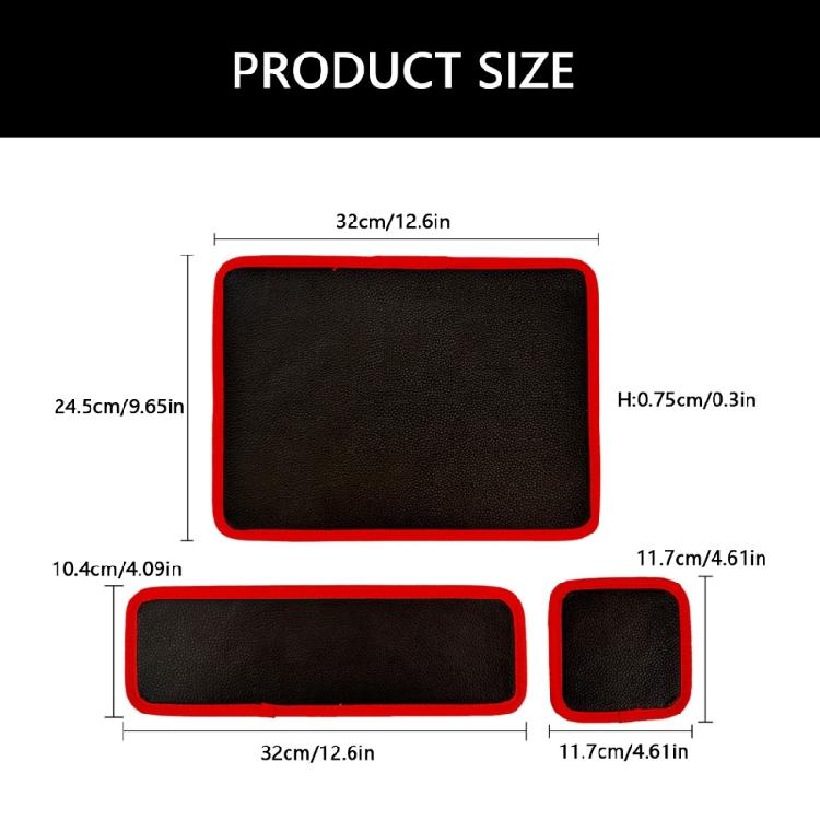 Double Sided Magnetic PU Leather Mat Tool Pad Flexible Tool Holder for Effortless Note Management and Desk Tidiness