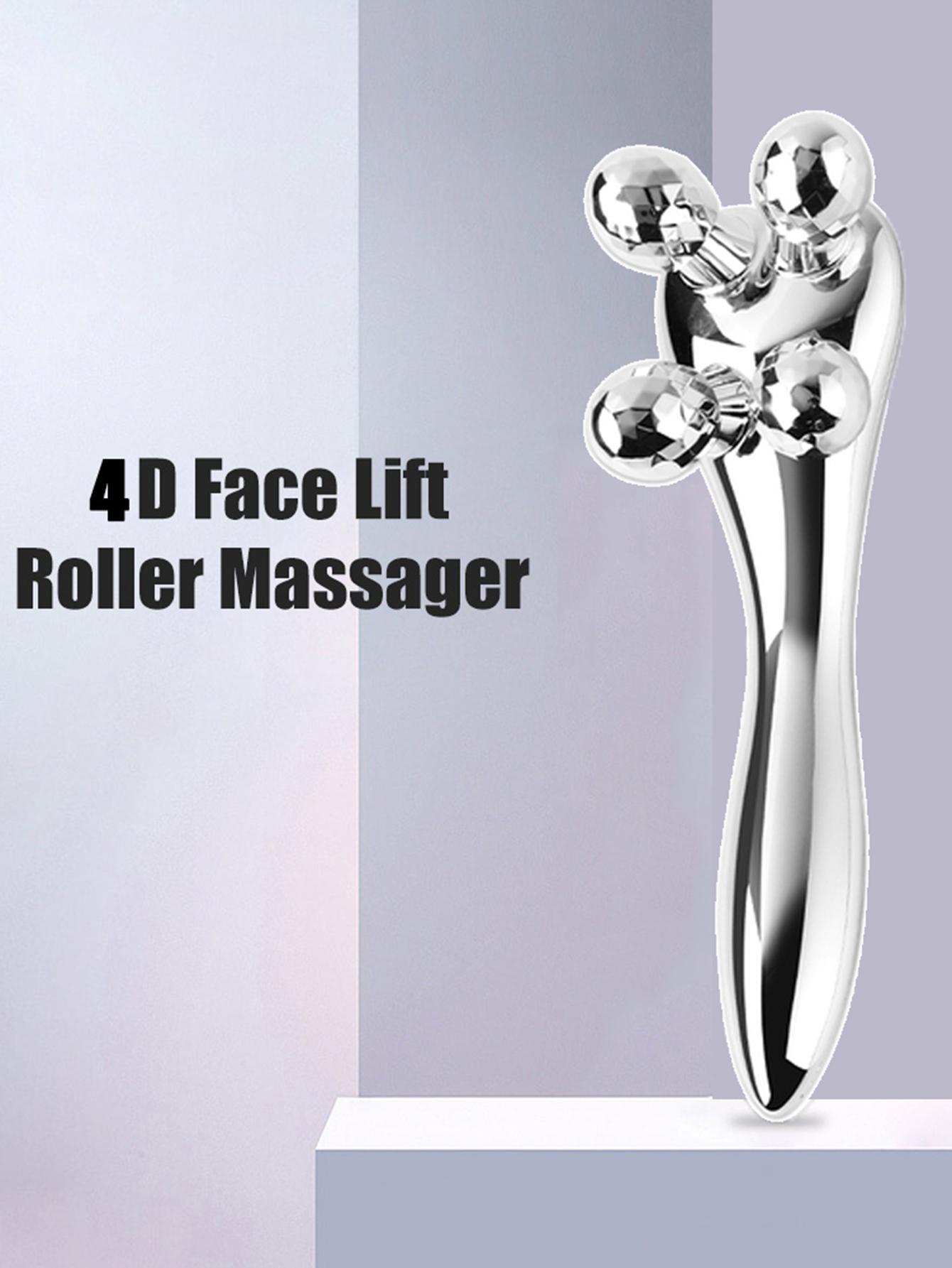 

1 Pcs 4D Roller Face-lift Wrinkle Silver Y Shape Roller Facial Eye Neck Muscle Relaxation Slimming Massager Relaxation Tools