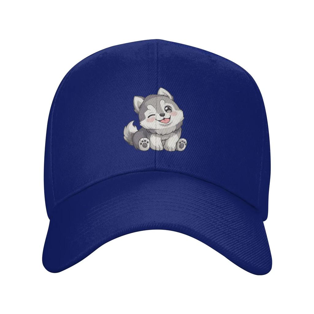 Unisex Baseball Hats Cute Winking Kawaii Husky Outdoor Streetwear Summer Sports Baseball Caps Hip Hop Cap Casquette Hats