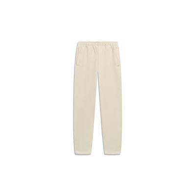 Li Ning Free Growth Solid Color Elastic Straight Casual Sports Pants Women Pants Light-Milk-Brown AKLT228-1