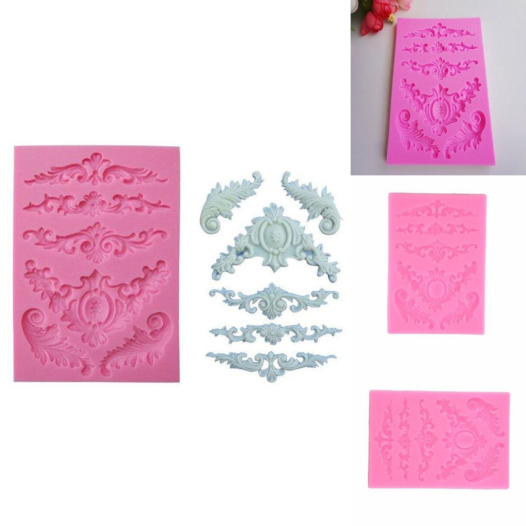 Premium Quality Silicone Fondant Mould With Vintage Baroque Cake Border Design