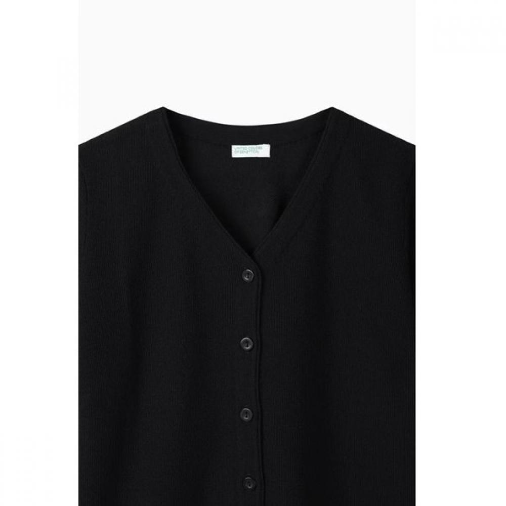 Benetton Embroidered V Neck Knit Cardigan Bakc92631