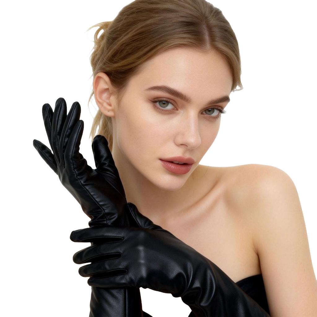 Stretch Leather Gloves for Halloween Party and Stage Performances