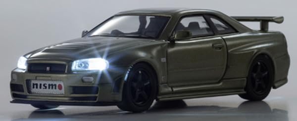 Kyosho Original Scale Nismo R34 Finished Model K07130LMJ 1/64 [MOTN] GT-R Z-tune LED-Equipped (Millennium Jade)