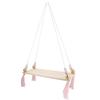 Wall Hanging Round Beads Shelf Storage Rack DIY Home Wall Hanging Decor (Pink   Gold)