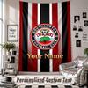 Wall Hanging Tapestry With Custom Name & Text, Southampton FC Decorative Tapestry For Bedroom