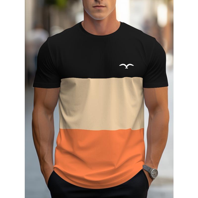 Men s Contrast Seagull Print T-Shirt S