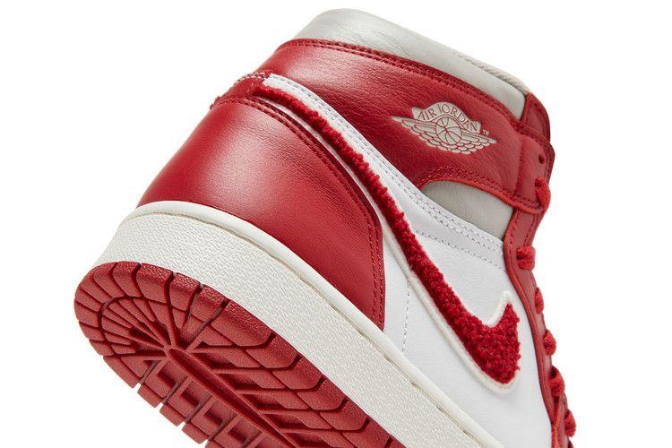 Women's Sneakers Nike Jordan 1 Retro High OG Varsity Red (Women's) Light Iron Ore/Varsity Red-Sail