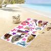 Miley Stewart Print Beach Towel, Large Soft Quick Dry Towel for Beach Camping Swimming