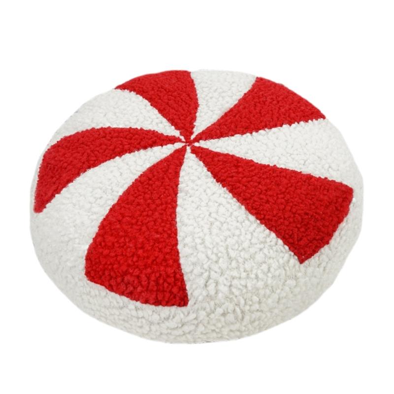 Creative Cushion Christmas Candy Shape Plushie Pillow for Comfort for Home Furnishing Creative Christmas Decoration