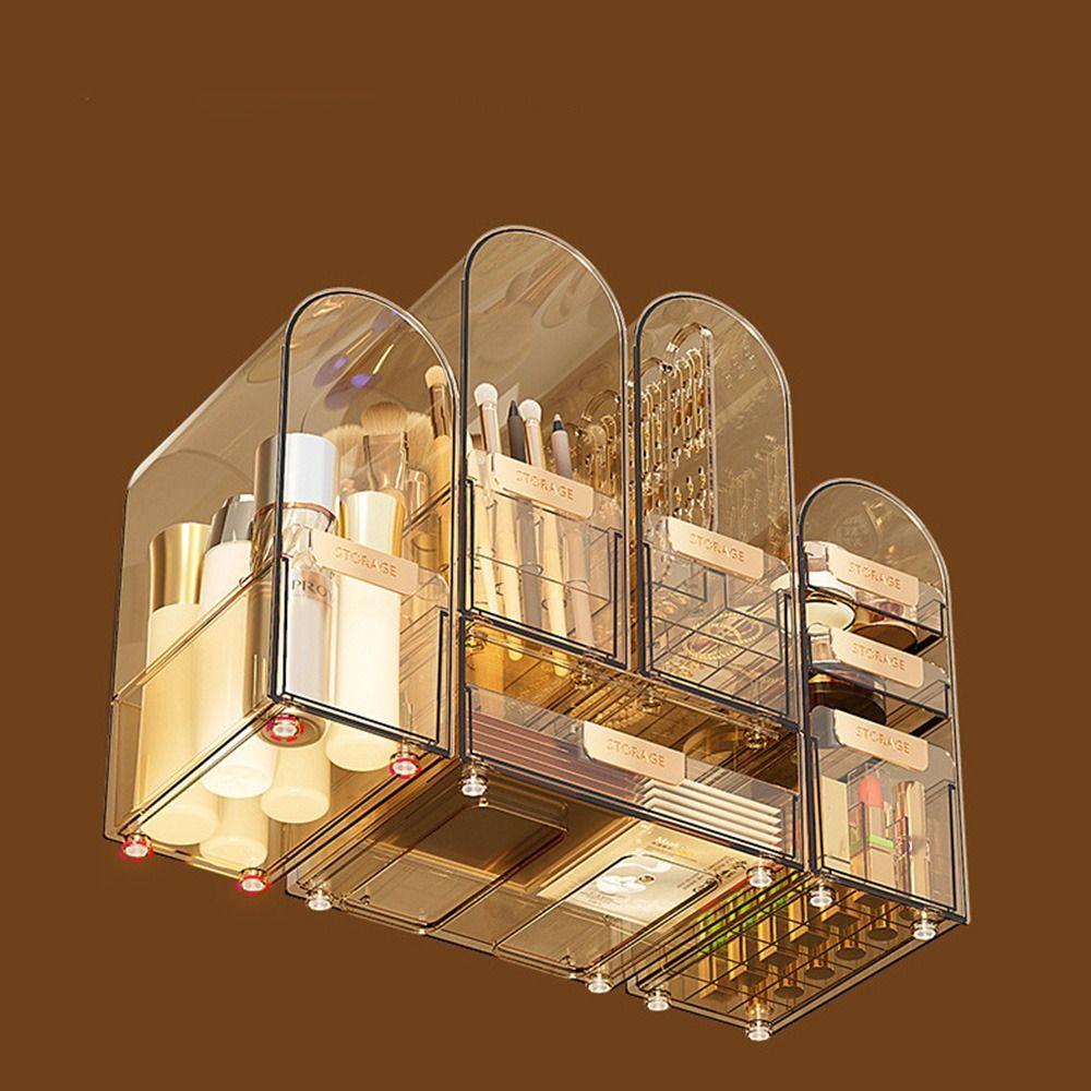 Transparent Jewelry Display Rack Dustproof Lipstick Box Acrylic Cosmetics Storage Box  for Home