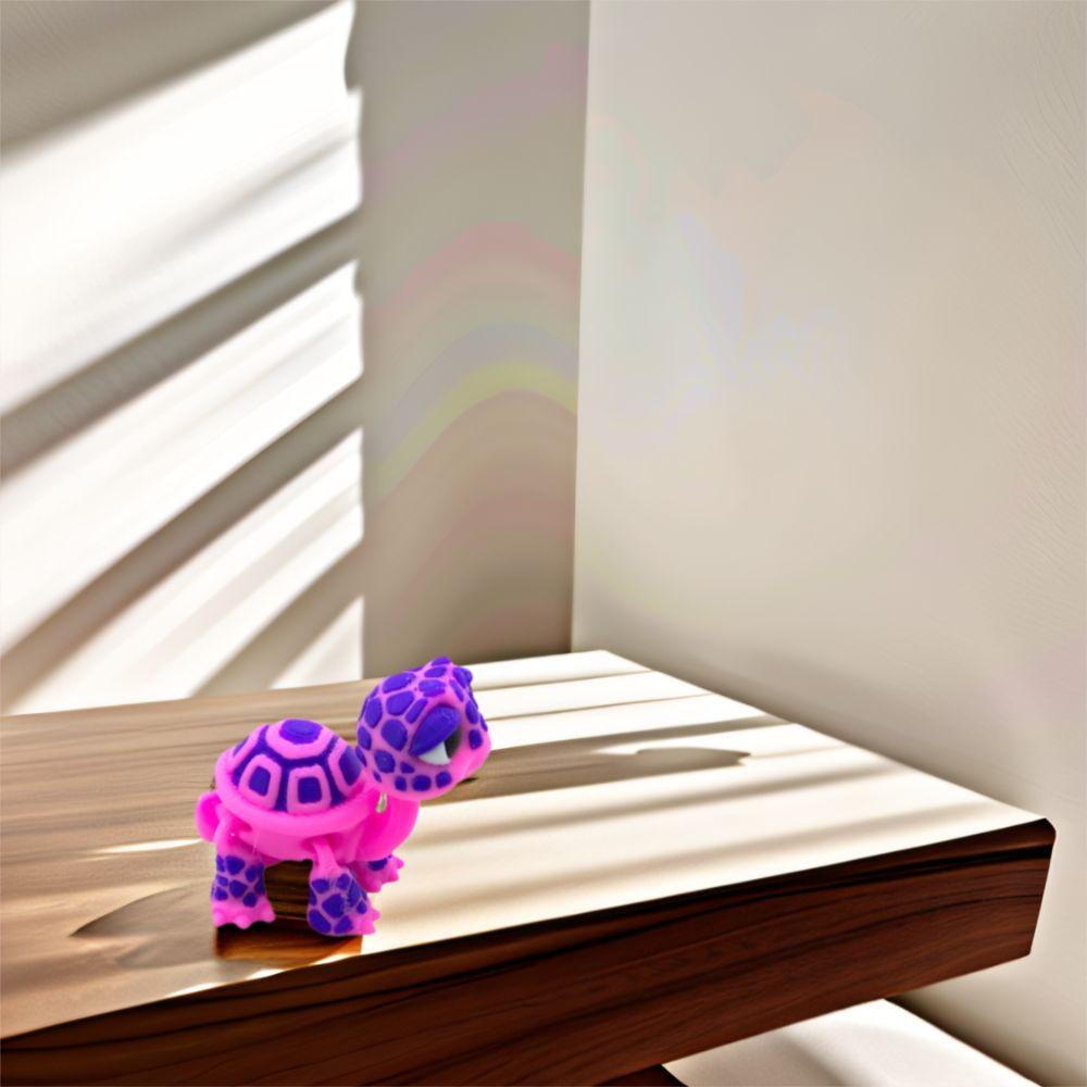 Exquisite 3D Printed Turtle Model Plastic Stress Relieving Toys  Room Decorations