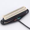 FLEOR 1PCS Cream Yellow Ceramic Electric Guitar Dual Rails Pickup Single Coil Sized Humbucker Pickup For ST Guitar, 6K/9K/12K