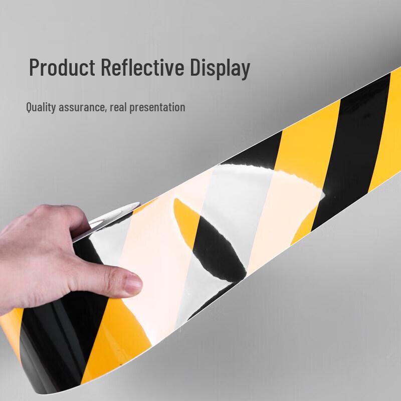 TenliX Reflective Yellow & Black Stripe Warning Tape