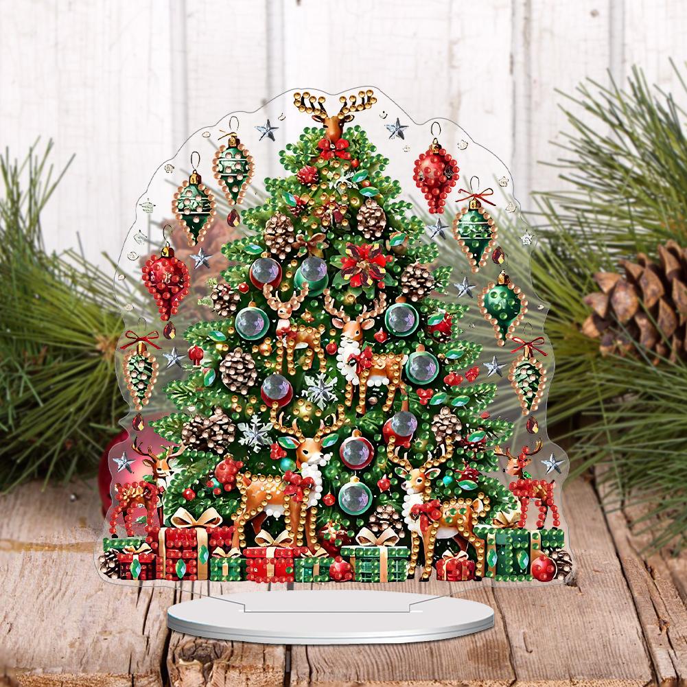 Christmas House Desktop Diamond Art Kits Rhinestones Desktop Ornaments Diamond Painting Desktop Decors for Home Office Decor