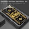 Creative Gold Banknote Tempered Glass Phone Case Suitable for Samsung Galaxy S26 S25 S24 S22 S21 S20 FE/Ultra/Plus Anti Drop