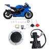 Ignition Switch Fuel Gas Cap Seat Lock Set Metal ABS Replacement for Suzuki GSXR600 GSXR750 GSXR1000