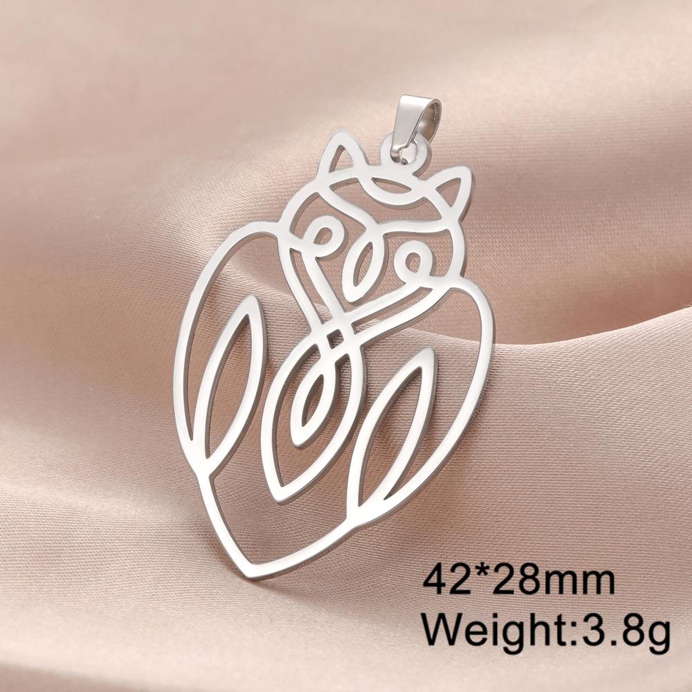 Dawapara Gothic Witch Raven Animal Bird Pendant Eagle Crow Owl Charm for Jewelry Making Stainless Steel Accessories