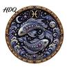 Gwiazdowa Mapa Nieba Strażnika Znak Zodiaku Zestaw Sztucznych Pereł 12 Znaków Malowanie DIY Zestawy Rękodzieła Okrągły 3D Zestaw Ścienny z Konstelacjami dla Dorosłych Ręcznie Robiony Dom