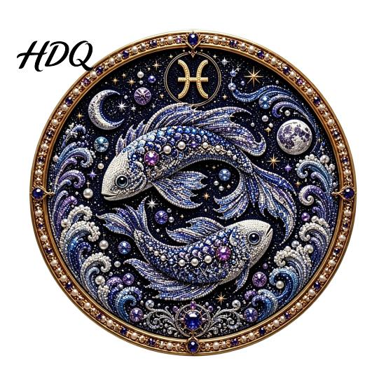Gwiazdowa Mapa Nieba Strażnika Znak Zodiaku Zestaw Sztucznych Pereł 12 Znaków Malowanie DIY Zestawy Rękodzieła Okrągły 3D Zestaw Ścienny z Konstelacjami dla Dorosłych Ręcznie Robiony Dom