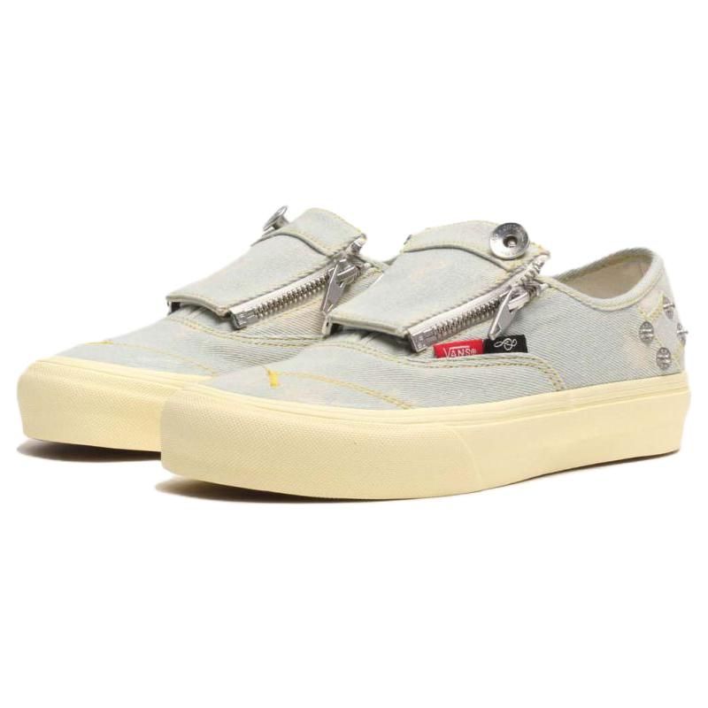 Vans Shane Gonzales X  Authentic Zip Vlt LX Durable Breathable Low-Top Skate Shoes Unisex Sneakers Blue VN0A7Y12DNM1